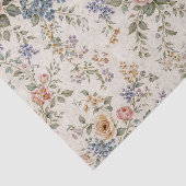 Papier Mousseline Cottage Blush Blue Floral Pattern (Détail)