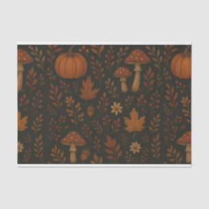 Papier Mousseline Cottagecore de champignons Forêt d'aquarelle