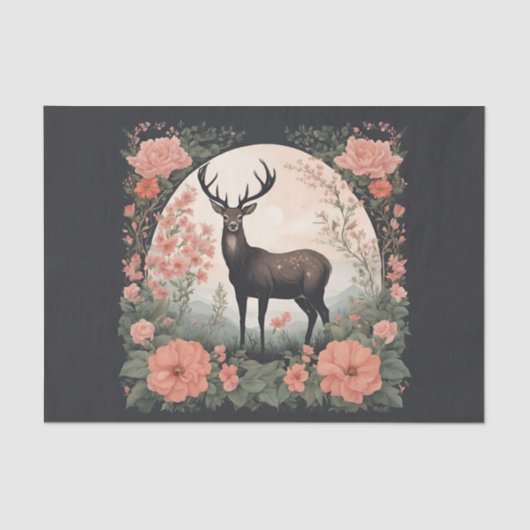 Papier Mousseline Cottagecore Deer Decoupage (Recto)