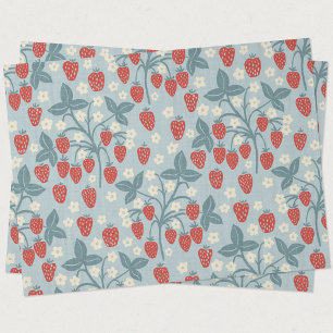 Papier Mousseline Cottagecore Floral Botanique Vintage de Fraisier