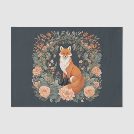 Papier Mousseline Cottagecore Fox Decoupage (Recto)