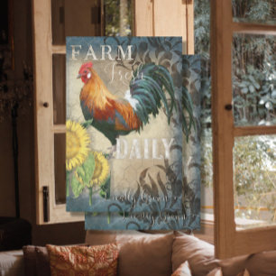 Papier Mousseline Cottagecore frais de la ferme de tournesol Rooster