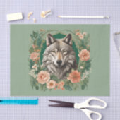 Papier Mousseline Cottagecore Wolf Decoupage (Artisanat)