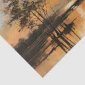 Papier Mousseline Coucher de soleil à l'heure dorée (Détail)