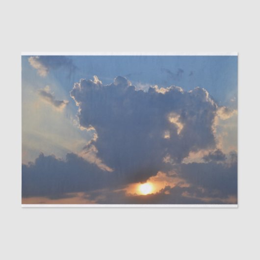 Papier Mousseline Coucher de soleil avec formation Teacup Cloud par  (Recto)