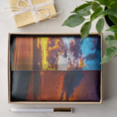 Papier Mousseline Coucher de soleil captivant en or et violet (Cadeau)