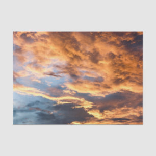 Papier Mousseline Coucher de soleil et nuages d'été