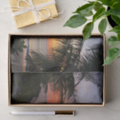 Papier Mousseline Coucher de soleil paisible sur Hawaiian Tropical I (Cadeau)