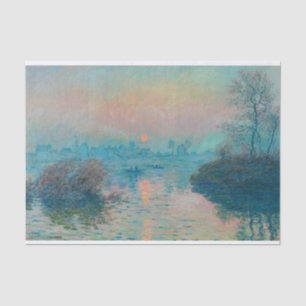 Papier Mousseline Coucher de soleil sur la Seine à Lavacourt par Cla