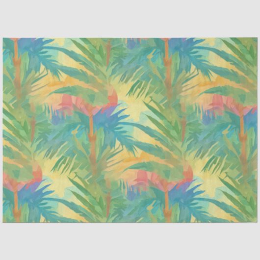 Papier Mousseline Coucher de soleil tropical chaud (Recto)