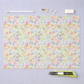 Papier Mousseline Couches multicolores de Feuilles vivants (Artisanat)