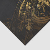 Papier Mousseline Coucou d'or en noir (Détail)