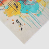 Papier Mousseline Couleur de la page de découpage de musique (Détail)