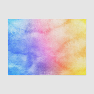 Papier Mousseline Couleur d'eau arc-en-ciel