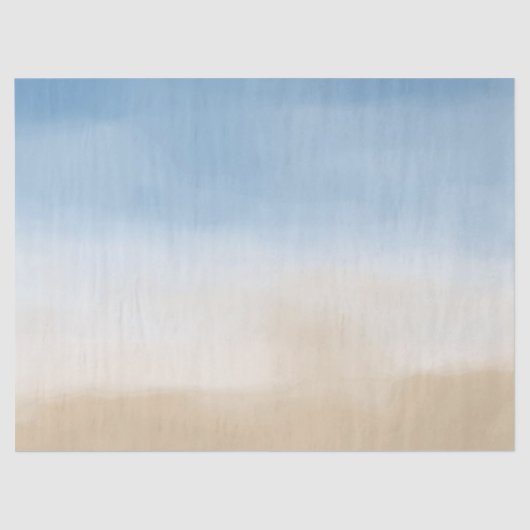 Papier Mousseline Couleur d'eau bleu ciel beige sable noir (Recto)