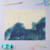 Papier Mousseline Couleur d'eau bleue Abstraite sur le découpage de (Artisanat)