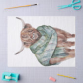 Papier Mousseline Couleur d'eau Tartan Cow Highland (Artisanat)