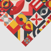 Papier Mousseline Couleur géométrique (Détail)