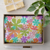Papier Mousseline Couleur multi florale (Cadeau)
