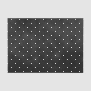 Papier Mousseline Couleur noire de tache avec le pois blanc