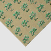 Papier Mousseline couleur platine vert d'anniversaire brun (Détail)