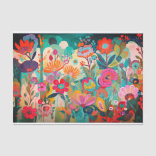 Papier Mousseline Couleur rose chaude - Découpage de peinture Abstra