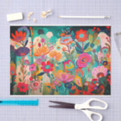 Papier Mousseline Couleur rose chaude - Découpage de peinture Abstra (Artisanat)