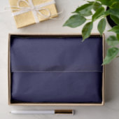 Papier Mousseline Couleur solide : bleu marine (Cadeau)
