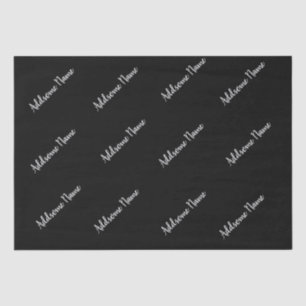 Papier Mousseline Couleur solide Moderne Noir Noir de base