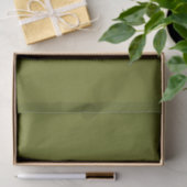 Papier Mousseline Couleur solide - vert olive doux (Cadeau)