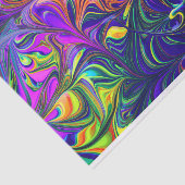 Papier Mousseline Couleurs arc-en-ciel Neon Swirls (Détail)