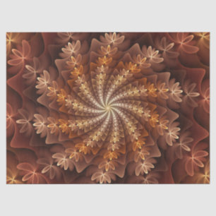 Papier Mousseline Couleurs chaudes, Trippy Moderne Motif d'art fract