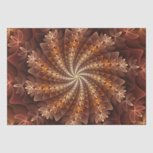 Papier Mousseline Couleurs chaudes, Trippy Moderne Motif d'art fract