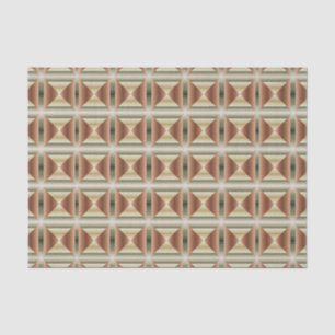 Papier Mousseline Couleurs D'Art Motif Brown, Vert Et Tan