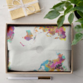 Papier Mousseline couleurs de carte du monde (Cadeau)