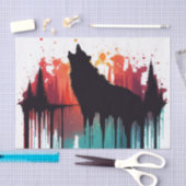 Papier Mousseline Couleurs de dérive de la page de découpage du loup (Artisanat)