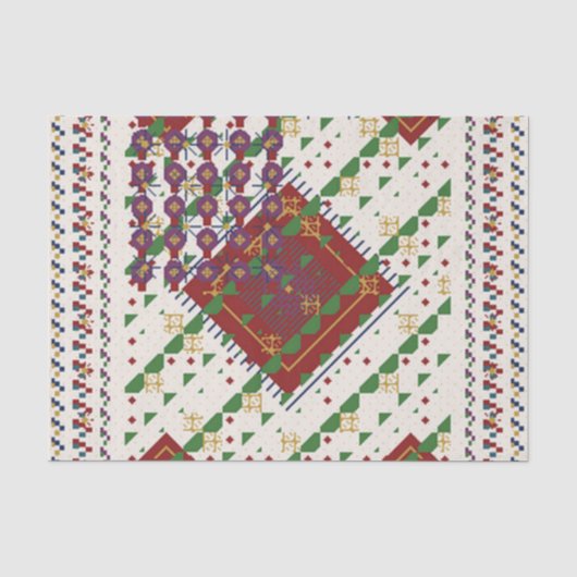 Papier Mousseline Couleurs de Noël (Recto)