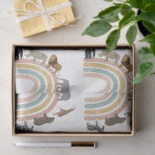 Papier Mousseline Couleurs de terre Arc-en-ciel Jungle Animaux Motif (Cadeau)