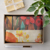 Papier Mousseline Couleurs d'été Fleur Abstraite peinture Découpage (Cadeau)