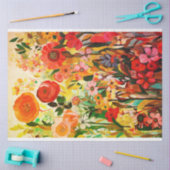 Papier Mousseline Couleurs d'été Fleur Abstraite peinture Découpage (Artisanat)