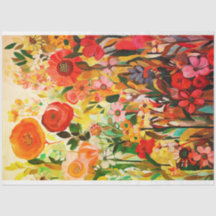 Couleurs d'été Fleur Abstraite peinture Découpage