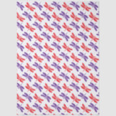 Papier Mousseline Couleurs DIY, Libellules Rouge Violet (Recto)