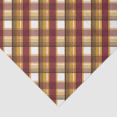 Papier Mousseline Couleurs Du Motif Plaid D'Automne (Détail)