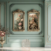 Papier Mousseline Couleurs Dusty Roses Florales Peintes