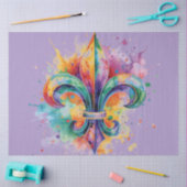 Papier Mousseline Couleurs élégantes de Mardi Gras Découpage (Artisanat)