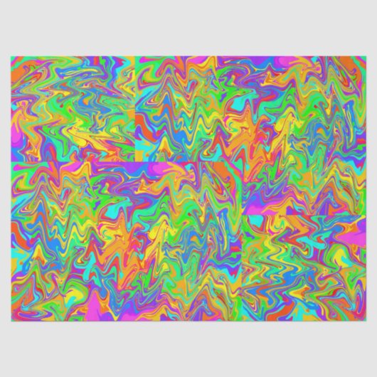 Papier Mousseline Couleurs folles (Recto)