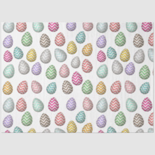 Papier Mousseline Couleurs pastel des Motifs d'oeufs de Pâques