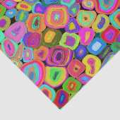 Papier Mousseline Couleurs vives Cercles Abstraits funky (Détail)