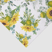 Papier Mousseline Country Aquarelle Tournesol jaune  (Détail)