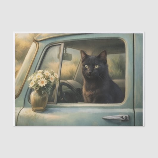 Papier Mousseline Country Cat (Recto)